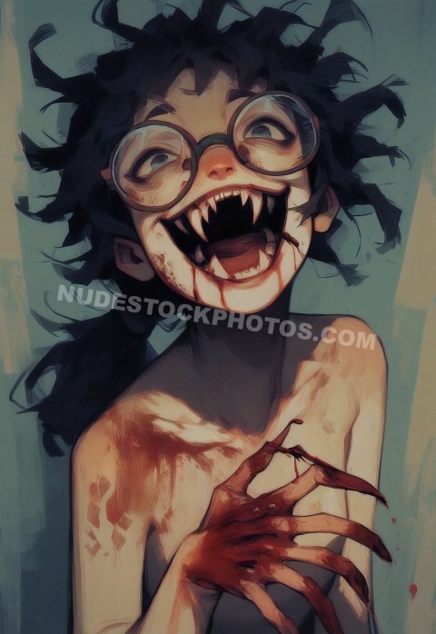 Horror Girl Illustration