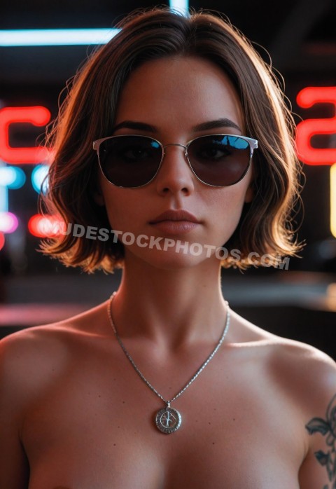 Woman Wearing Sunglasses